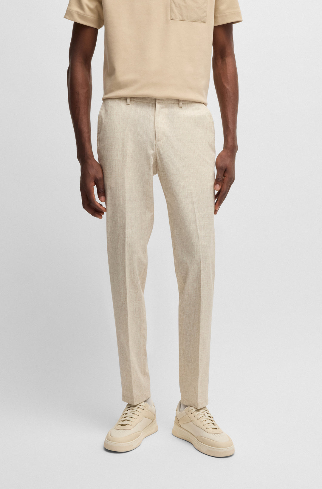 BOSS Trousers Slim Fit in Polyester - P-GENIUS-CW-WGPK252F 10270851 01-50539484- Concorde Fashion#color_white-131