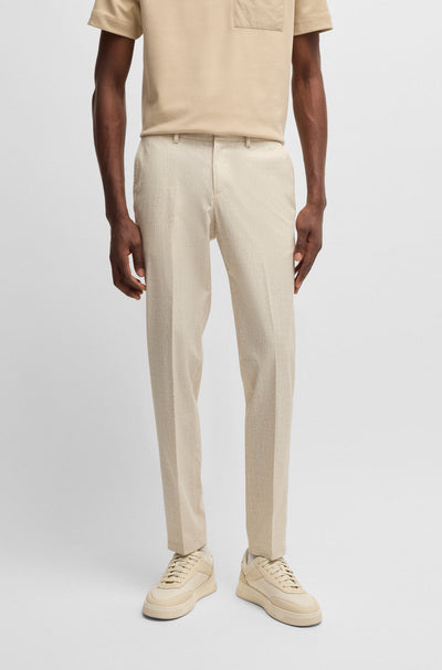 BOSS Trousers Slim Fit in Polyester - P-GENIUS-CW-WGPK252F 10270851 01-50539484- Concorde Fashion#color_white-131