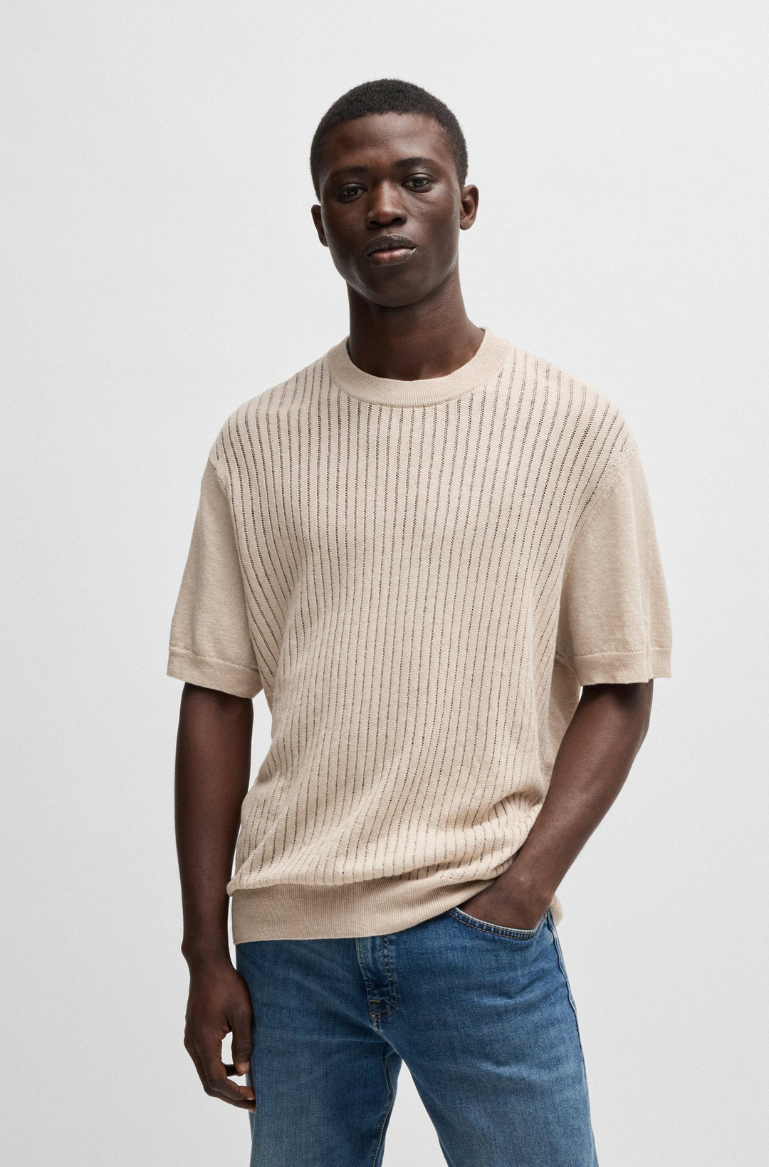 BOSS Sweaters Relaxed Fit - AJORDINO 50539573- Concorde Fashion#color_beige-271