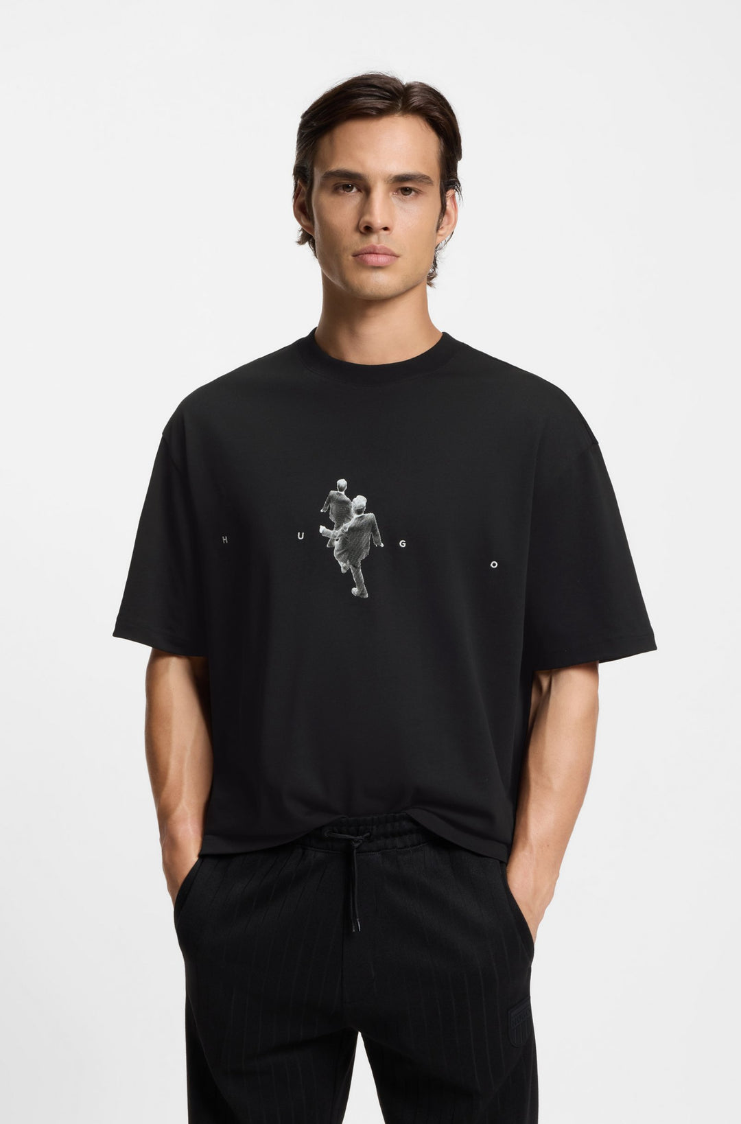 HUGO T-Shirts Oversize Fit - DOLLO 50553337- Concorde Fashion#color_black-001