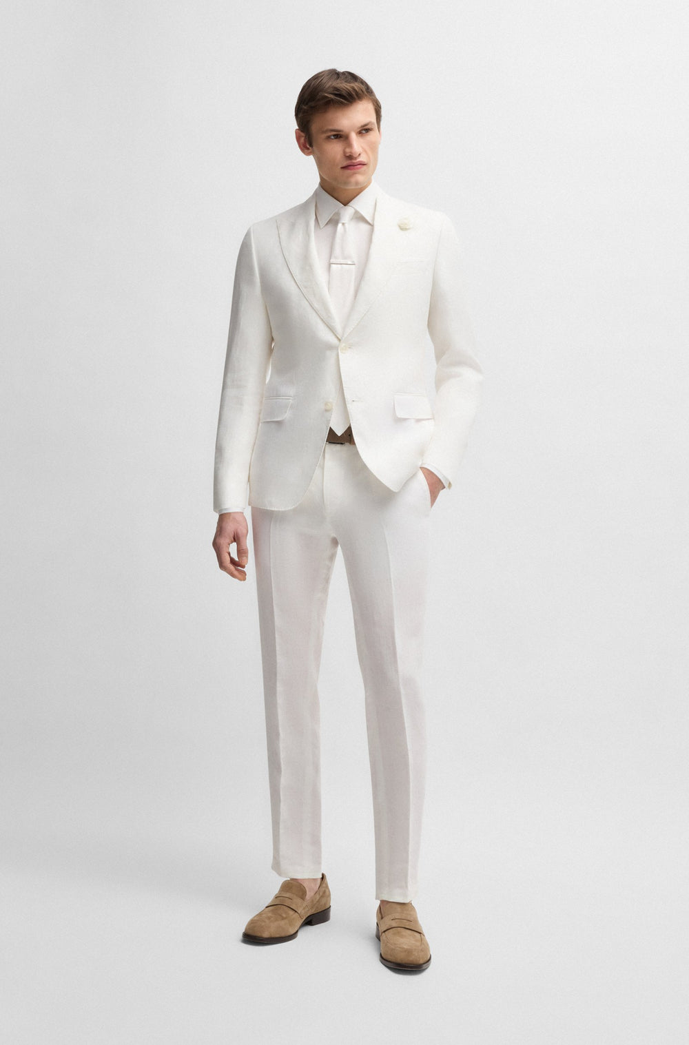 BOSS Blazers Slim Fit - C-HUGE-PEAK-252 50540516- Concorde Fashion#color_white-100
