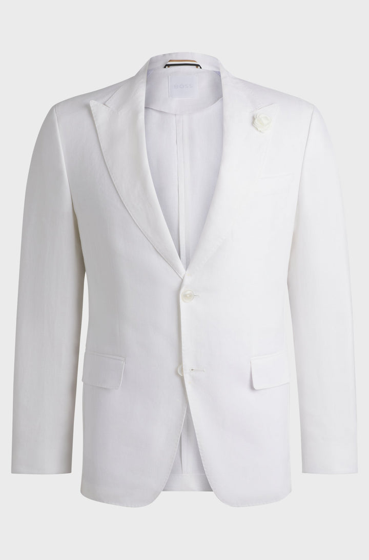 BOSS Blazers Slim Fit - C-HUGE-PEAK-252 50540516- Concorde Fashion#color_white-100