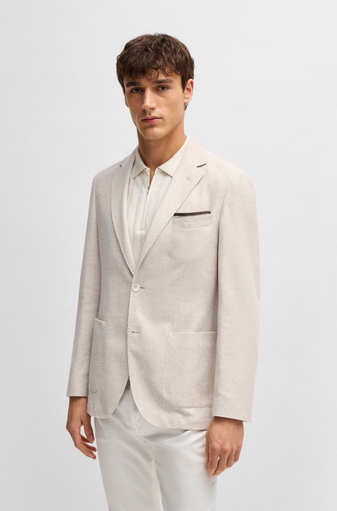 BOSS Blazers Regular Fit in Cotton Mix - C-JAYE-J-241 10271181 01-50542639- Concorde Fashion#color_white-131