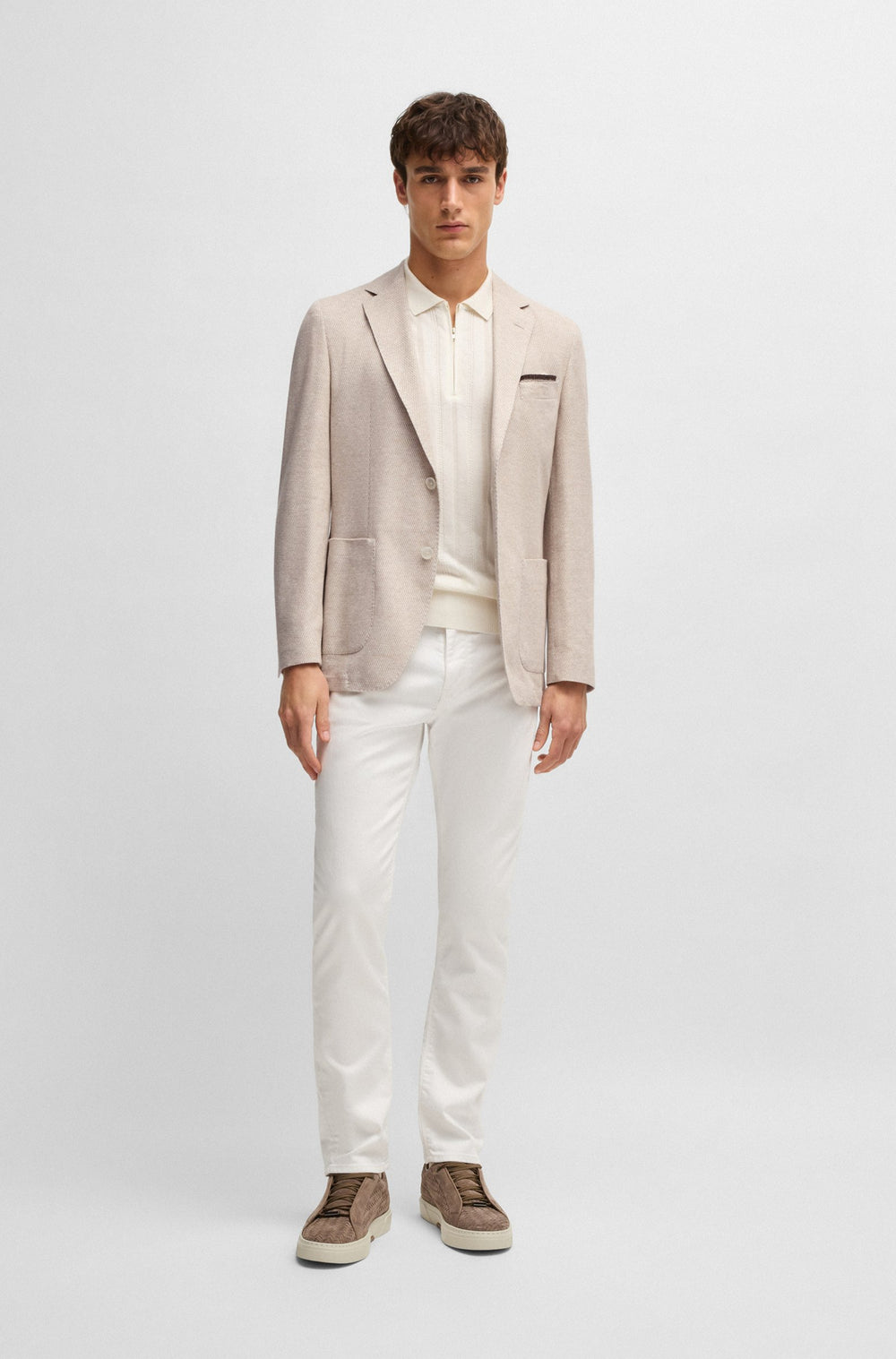 BOSS Blazers Regular Fit in Cotton Mix - C-JAYE-J-241 10271181 01-50542639- Concorde Fashion#color_white-131