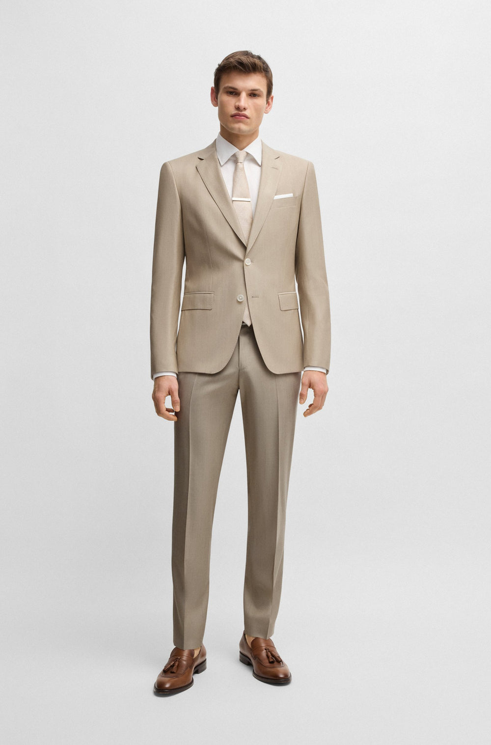 BOSS Suits Slim Fit - H-HUGE-2PCS-224 50540759- Concorde Fashion#color_beige-275