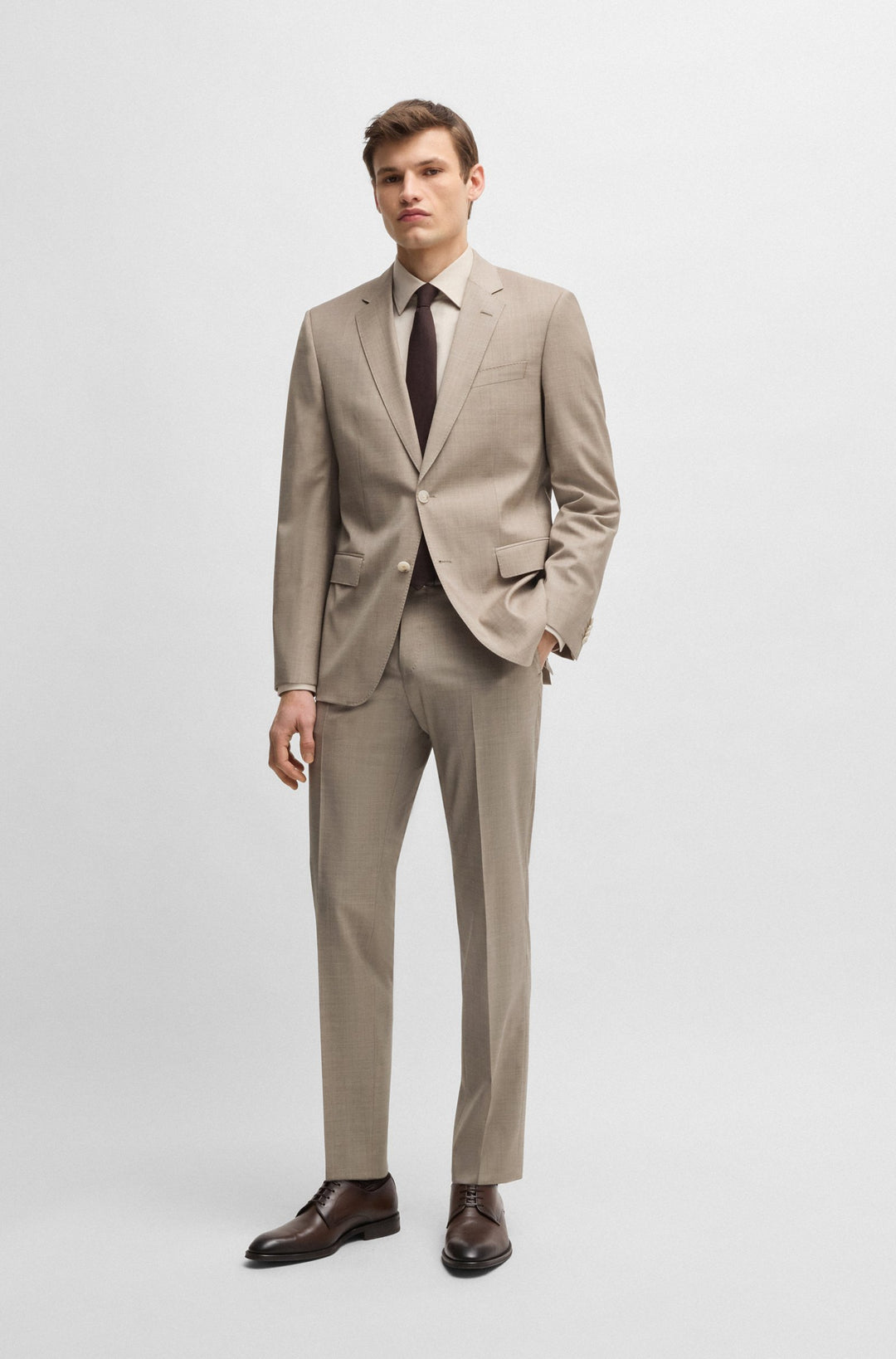 BOSS Suits Slim Fit - H-HUGE-2PCS-224 50540588- Concorde Fashion#color_beige-275