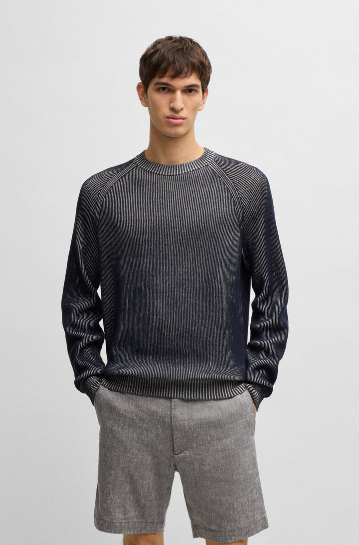 BOSS Sweaters Regular Fit - H-JILBERTO 50540632- Concorde Fashion#color_navy-404
