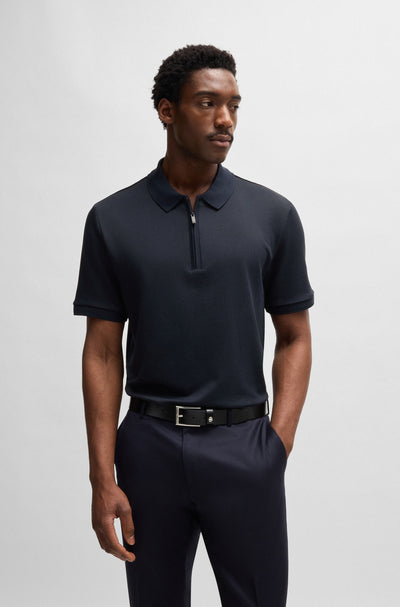 BOSS Polos Regular Fit in Cotton Mix - P-PARAS 25 10271426 01-50537494- Concorde Fashion#color_navy-404
