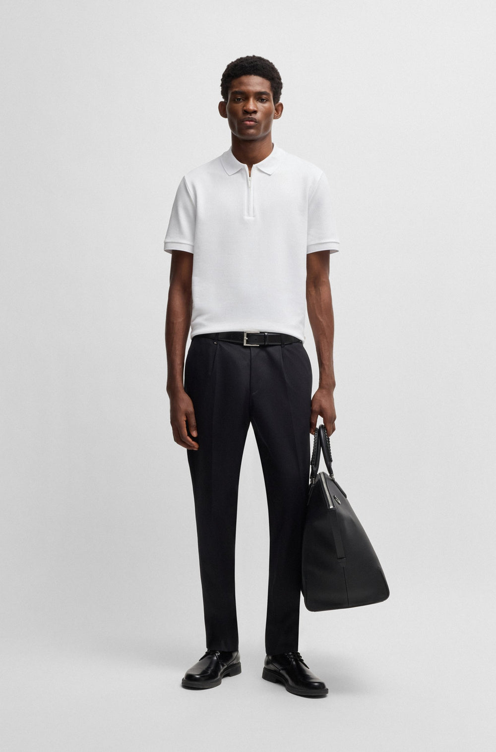 BOSS Polos Regular Fit in Cotton Mix - P-PARAS 25 10271426 01-50537494- Concorde Fashion#color_white-100