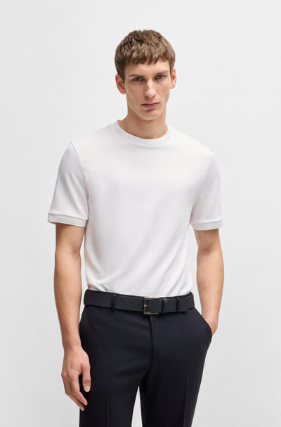 BOSS T-Shirts Regular Fit in Cotton Mix - P-TAUT 25 10271426 01-50537495- Concorde Fashion#color_white-100