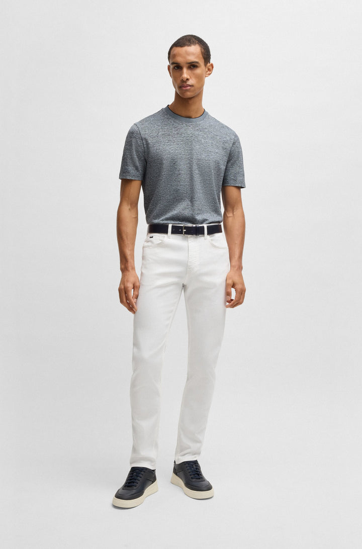 BOSS T-Shirts Regular Fit in Cotton Mix - H-THOMPSON 28 10271433 01-50537488- Concorde Fashion#color_navy-404