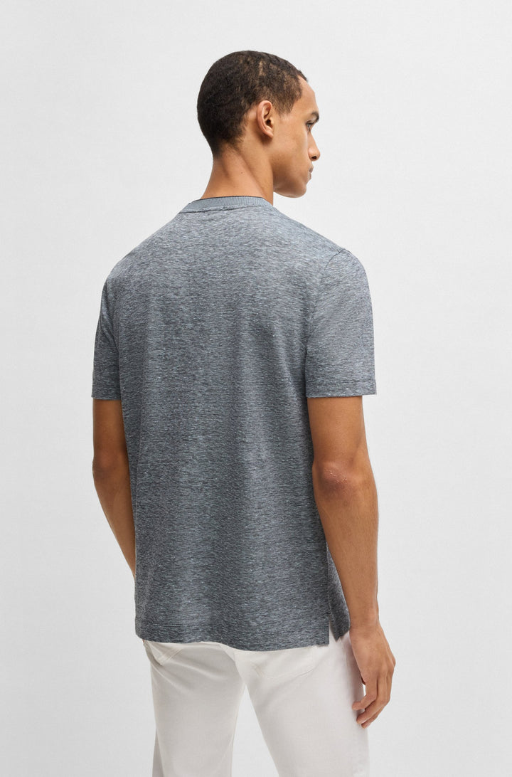 BOSS T-Shirts Regular Fit in Cotton Mix - H-THOMPSON 28 10271433 01-50537488- Concorde Fashion#color_navy-404