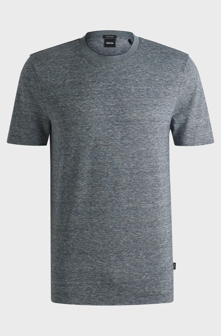 BOSS T-Shirts Regular Fit in Cotton Mix - H-THOMPSON 28 10271433 01-50537488- Concorde Fashion#color_navy-404