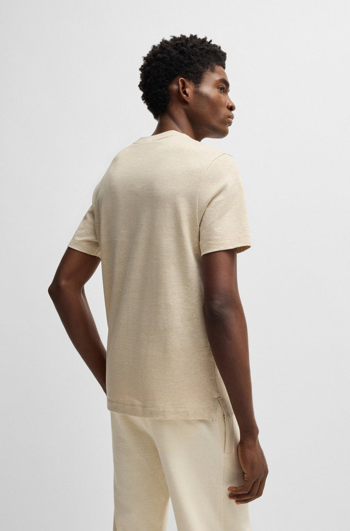 BOSS T-Shirts Regular Fit in Cotton Mix - H-THOMPSON 28 10271433 01-50537488- Concorde Fashion#color_beige-275