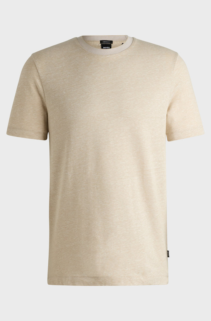 BOSS T-Shirts Regular Fit in Cotton Mix - H-THOMPSON 28 10271433 01-50537488- Concorde Fashion#color_beige-275