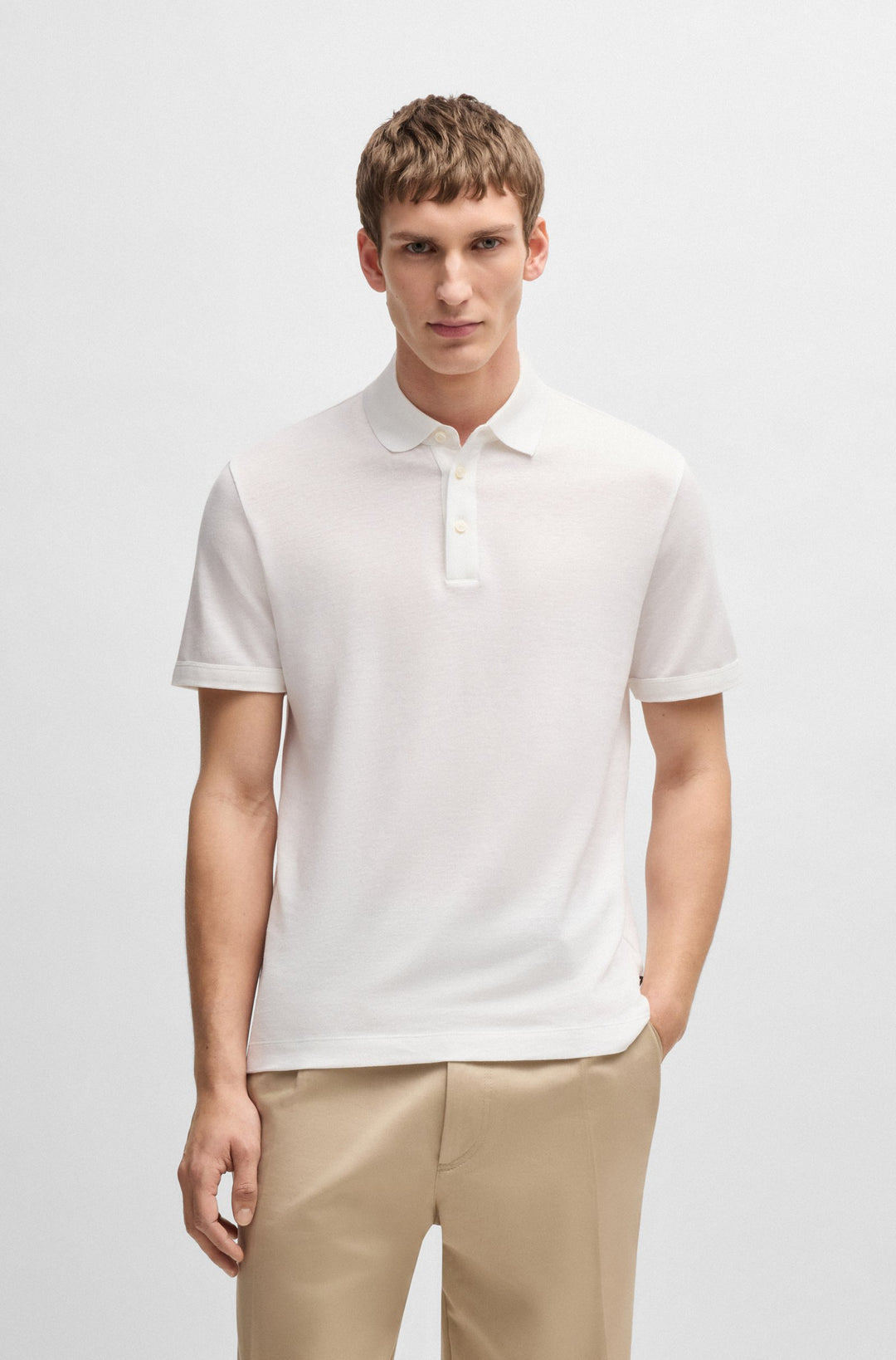 BOSS Polos Regular Fit - H-PRESS 28 50537501- Concorde Fashion#color_white-100