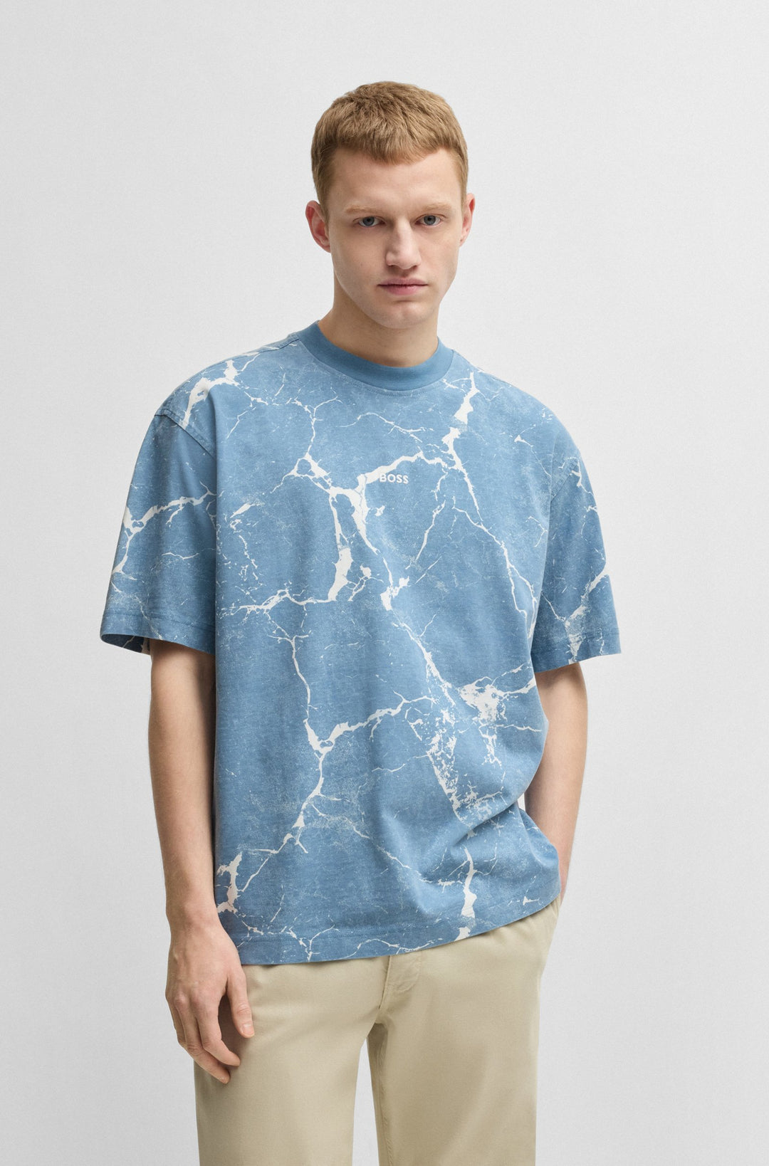 BOSS T-Shirts Relaxed Fit - TE_CRINKLEDESERT 50541105- Concorde Fashion#color_blue-462