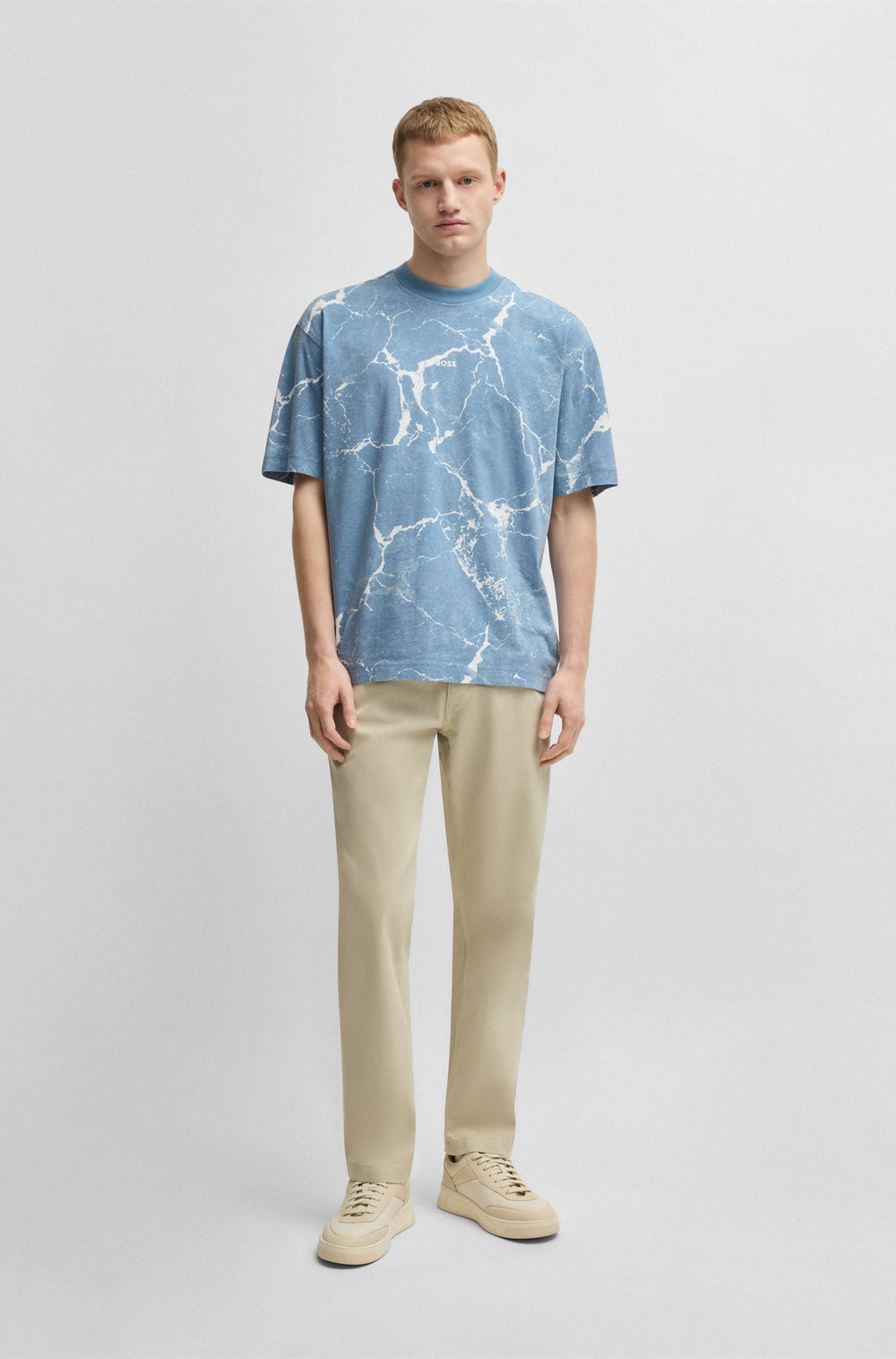 BOSS T-Shirts Relaxed Fit - TE_CRINKLEDESERT 50541105- Concorde Fashion#color_blue-462