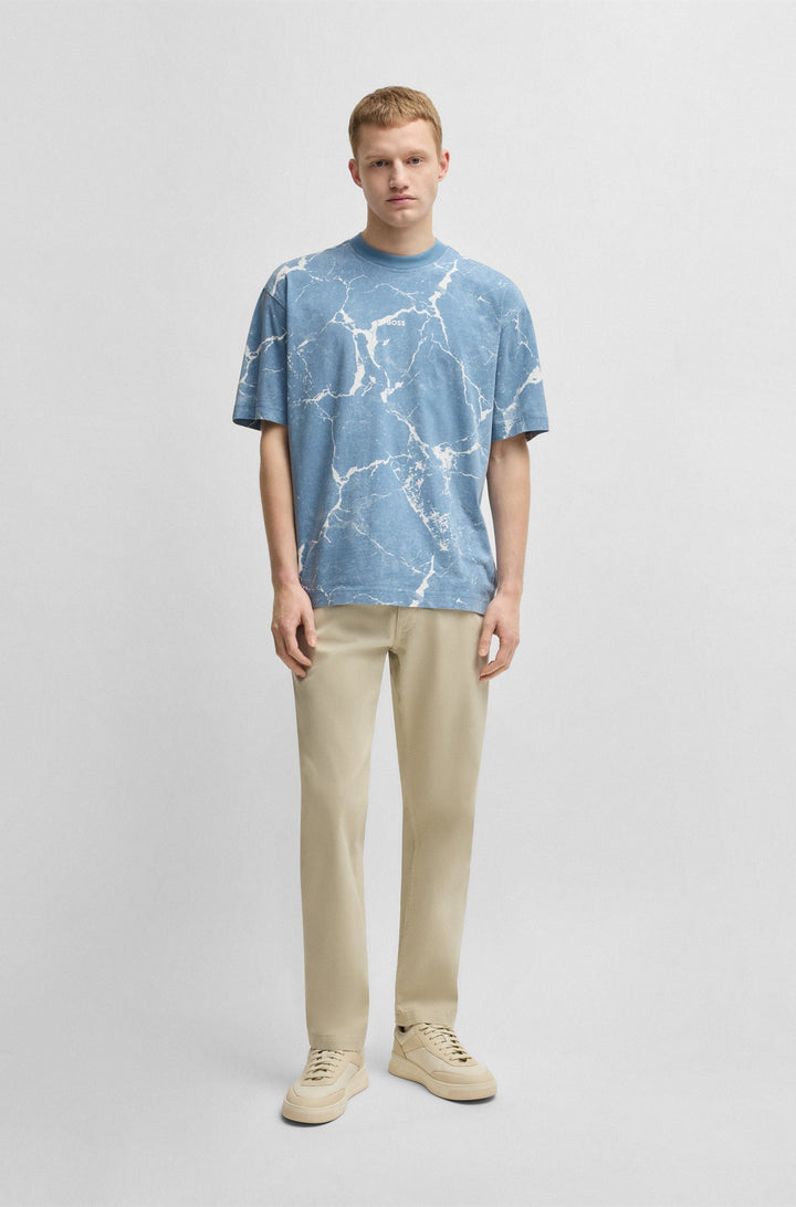 BOSS T-Shirts Relaxed Fit - TE_CRINKLEDESERT 50541105- Concorde Fashion#color_blue-462