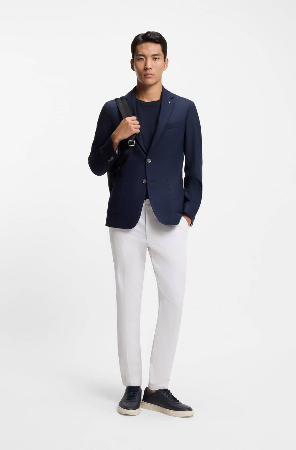 BOSS Trousers Slim Fit - P-KAITON1-ZIP 50543945- Concorde Fashion#color_white-100