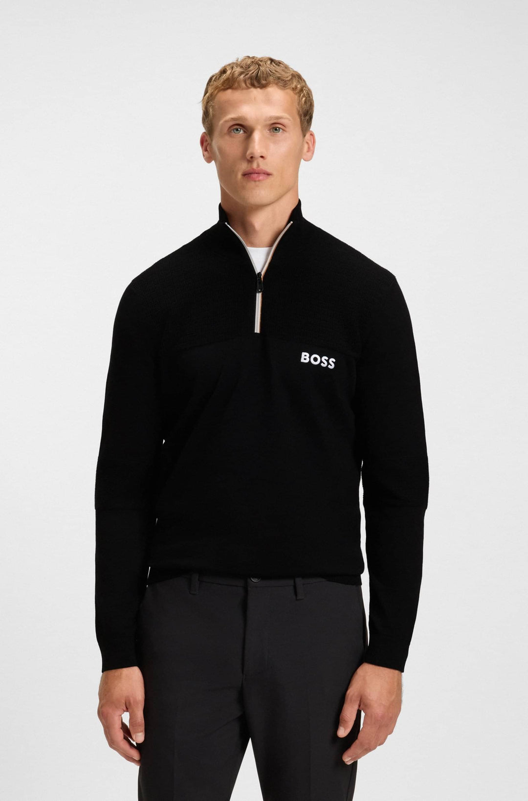 BOSS Sweaters Regular Fit - K_HYDRO QZ-1 50541953- Concorde Fashion#color_black-001