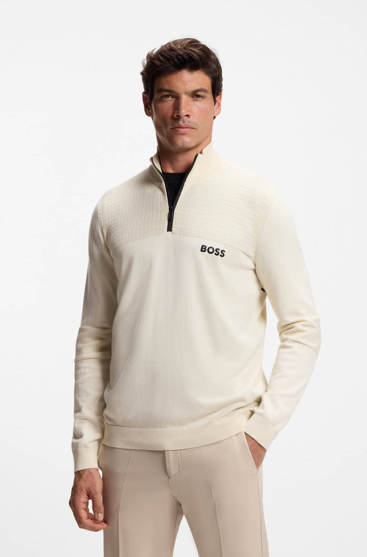 BOSS Sweaters Regular Fit - K_HYDRO QZ-1 50541953- Concorde Fashion#color_white-131