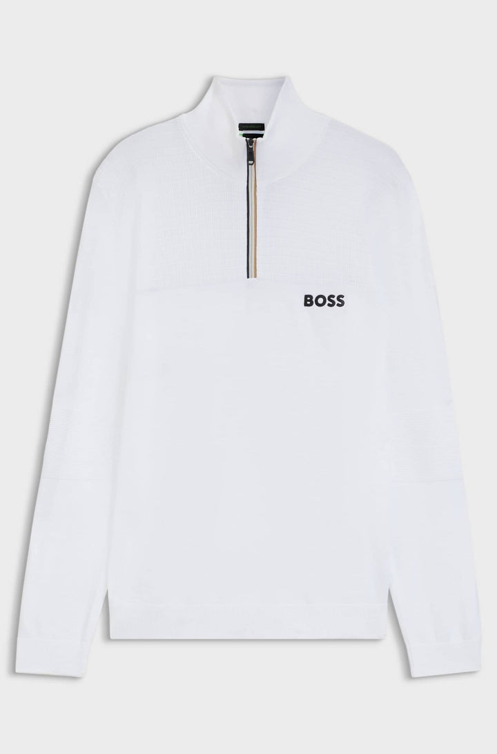 BOSS Sweaters Regular Fit - K_HYDRO QZ-1 50541953- Concorde Fashion#color_white-100