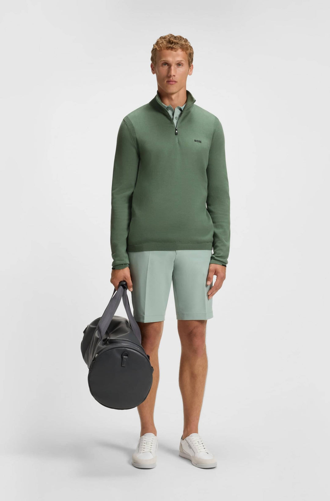 BOSS Sweaters Regular Fit - K_EVER-X QZ 50541965- Concorde Fashion#color_green-358