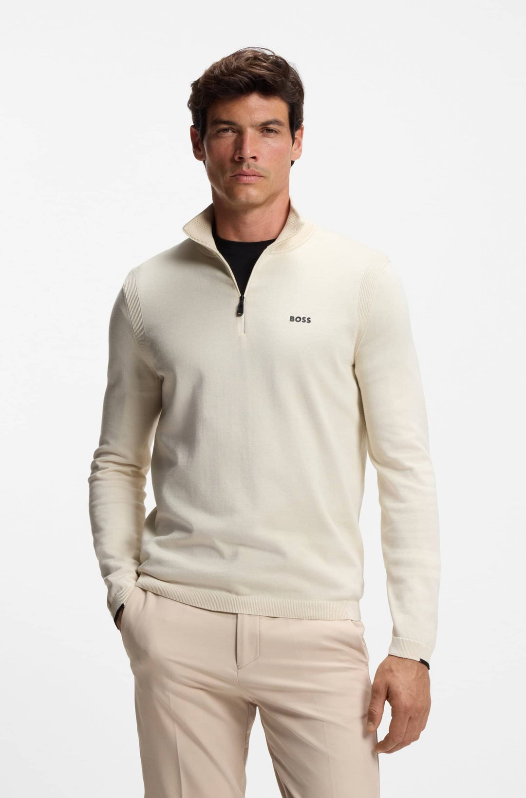 BOSS Sweaters Regular Fit - K_EVER-X QZ 50541965- Concorde Fashion#color_white-131