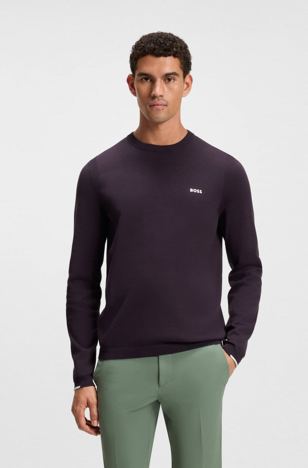 BOSS Sweaters Regular Fit - K_EVER-X CN 50541940- Concorde Fashion#color_purple-517
