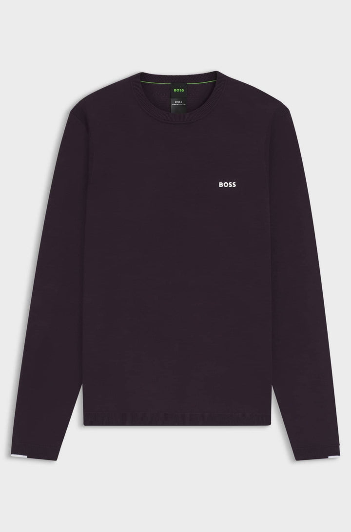 BOSS Sweaters Regular Fit - K_EVER-X CN 50541940- Concorde Fashion#color_purple-517