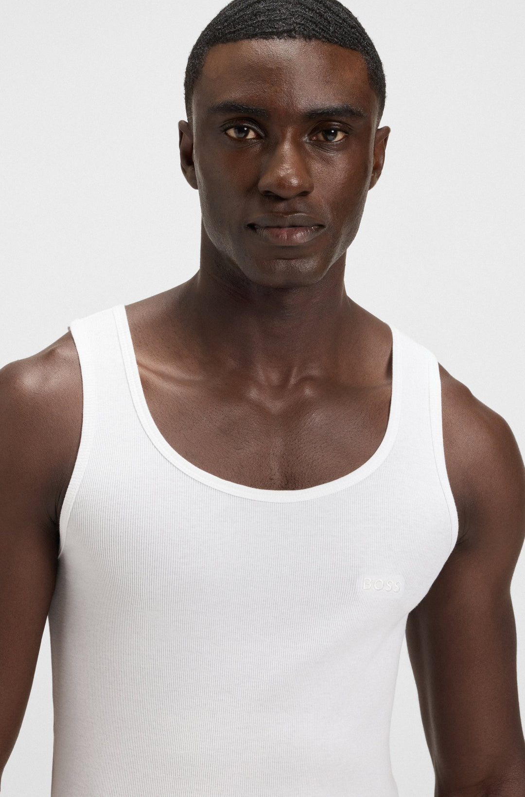 BOSS Vests Regular Fit - TANKTOP3P RIBCLASSIC 50542132- Concorde Fashion#color_white-100