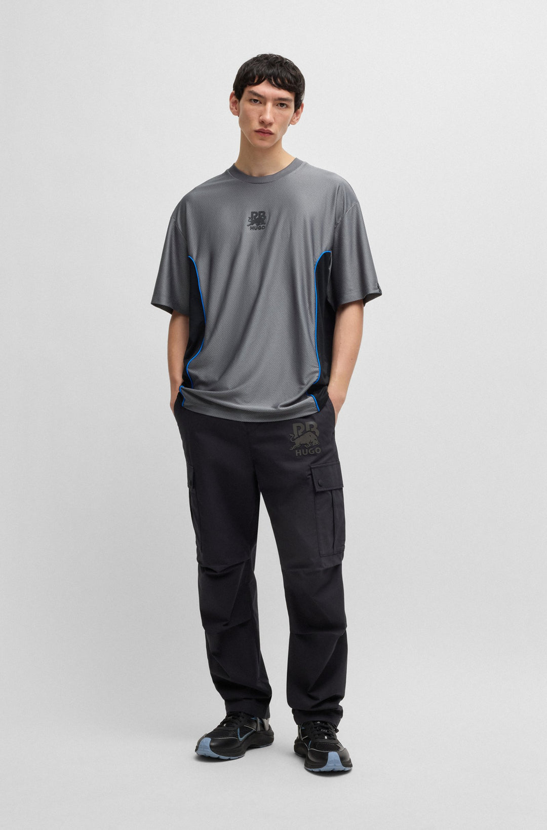 HUGO T-Shirts Oversize Fit - DINOKEY_RB 50545110- Concorde Fashion#color_grey-025