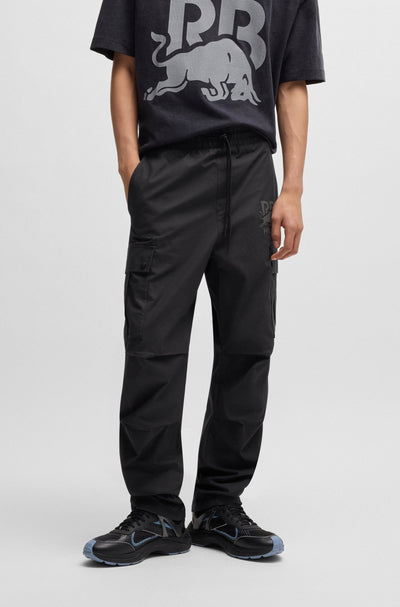 HUGO Trousers Regular Fit in Cotton - GARLO_RB 10272287 01-50542801- Concorde Fashion#color_black-001