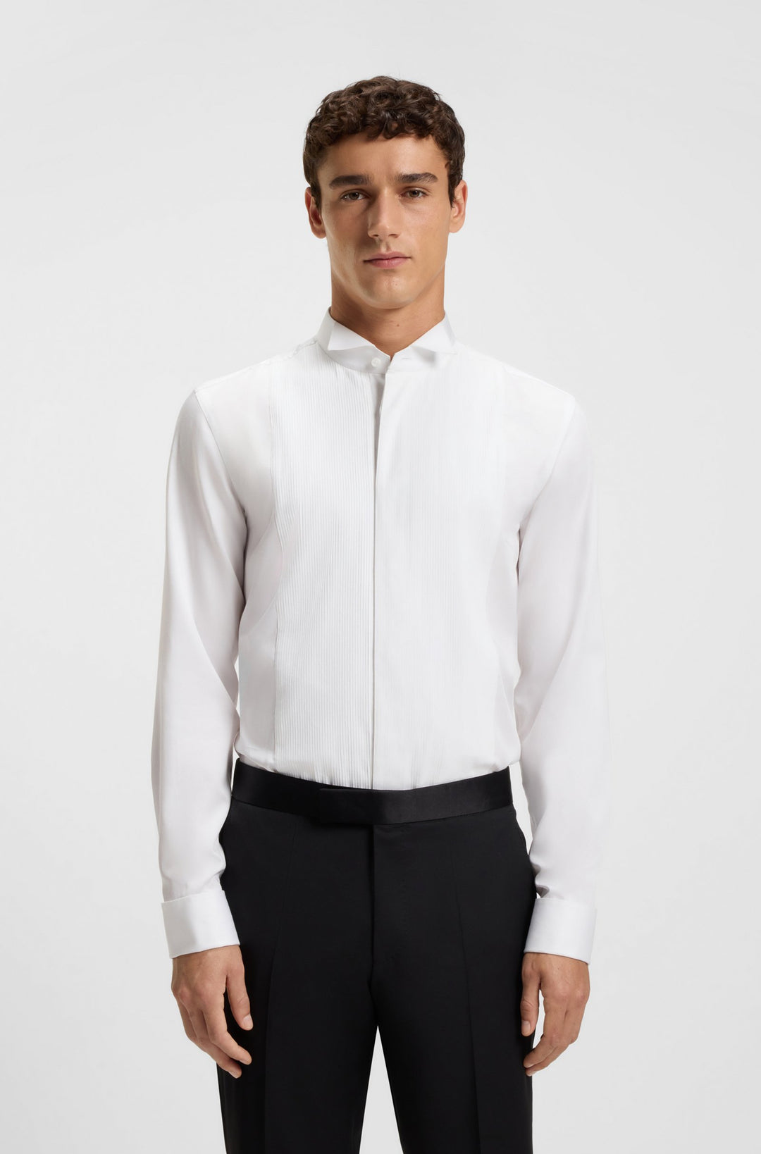 BOSS Formal Shirts Slim Fit - H-HANK-W-TUX3-DC-254 50550662- Concorde Fashion#color_white-100