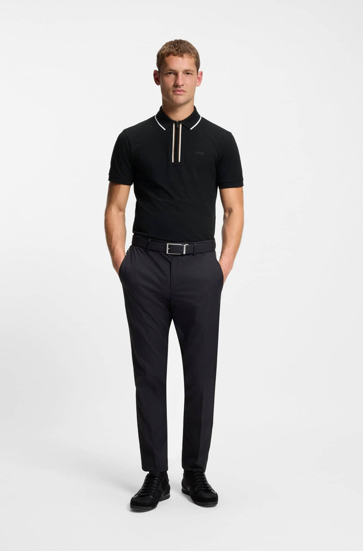 BOSS Polos Slim Fit - PHILIX GOC 50555698- Concorde Fashion#color_black-001