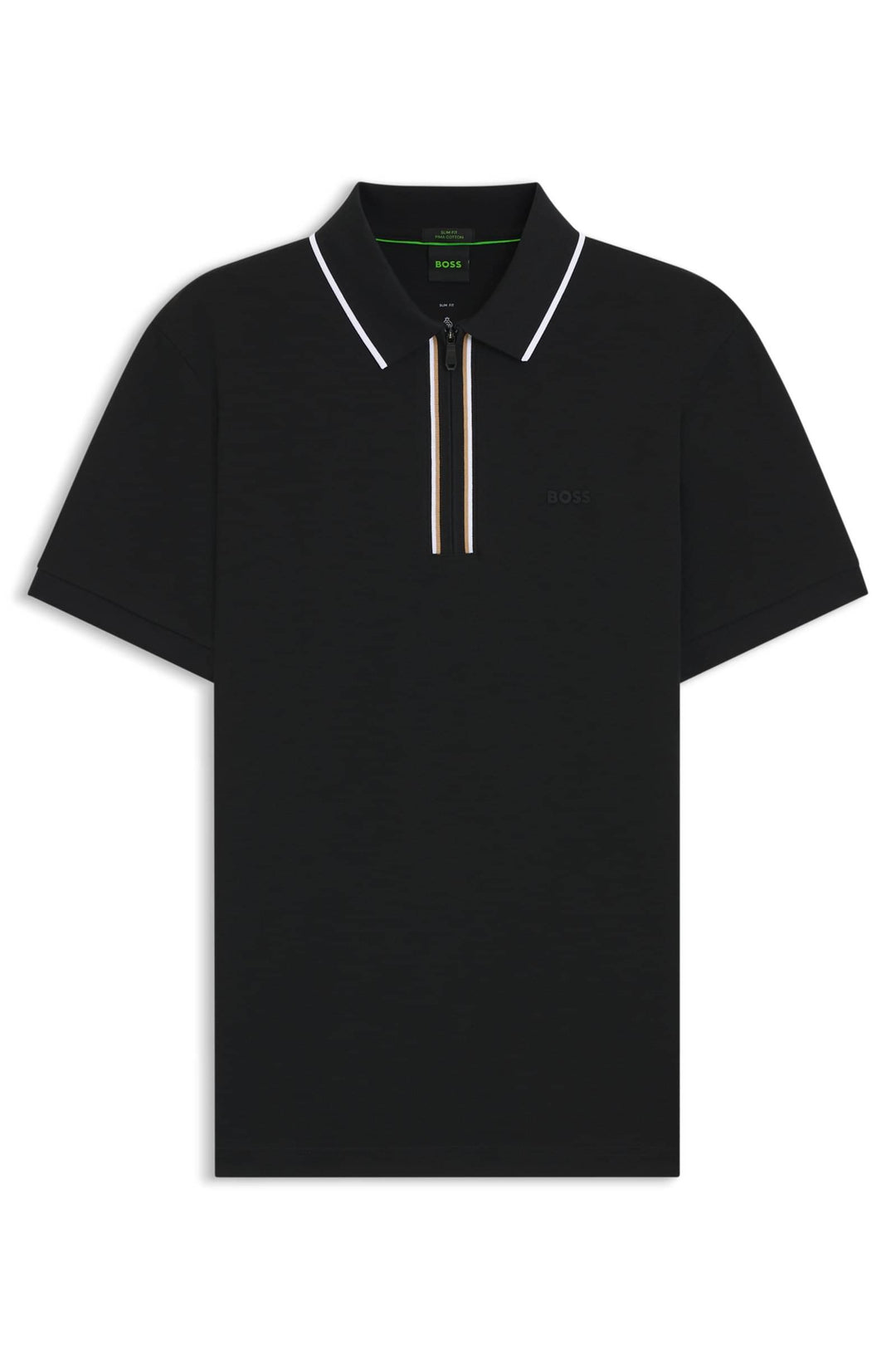 BOSS Polos Slim Fit - PHILIX GOC 50555698- Concorde Fashion#color_black-001