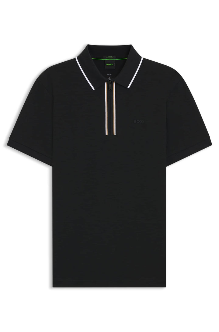 BOSS Polos Slim Fit - PHILIX GOC 50555698- Concorde Fashion#color_black-001