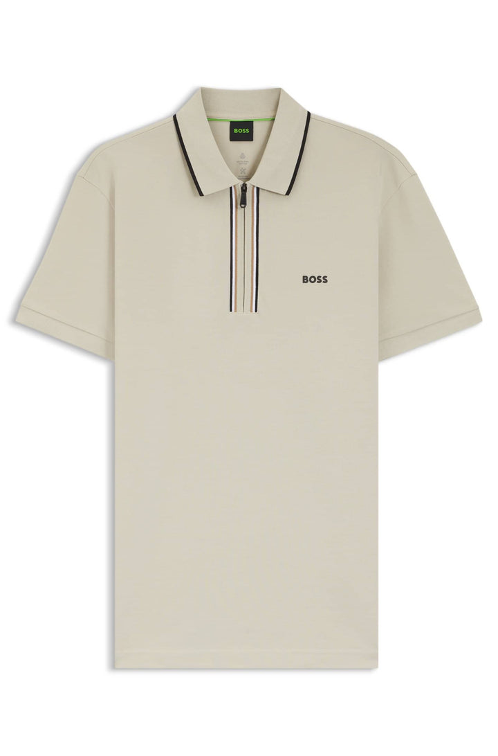BOSS Polos Slim Fit - PHILIX GOC 50555698- Concorde Fashion#color_beige-273