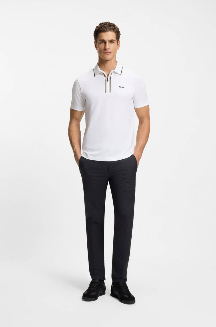 BOSS Polos Slim Fit - PHILIX GOC 50555698- Concorde Fashion#color_white-100
