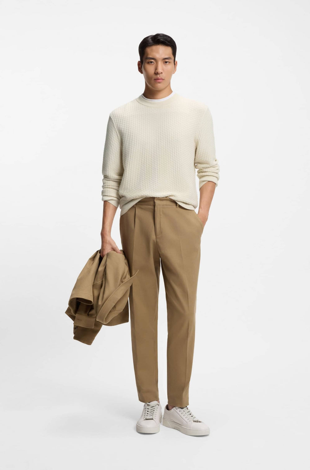 BOSS Sweaters Regular Fit - H-IMBERTO 50545283- Concorde Fashion#color_white-131