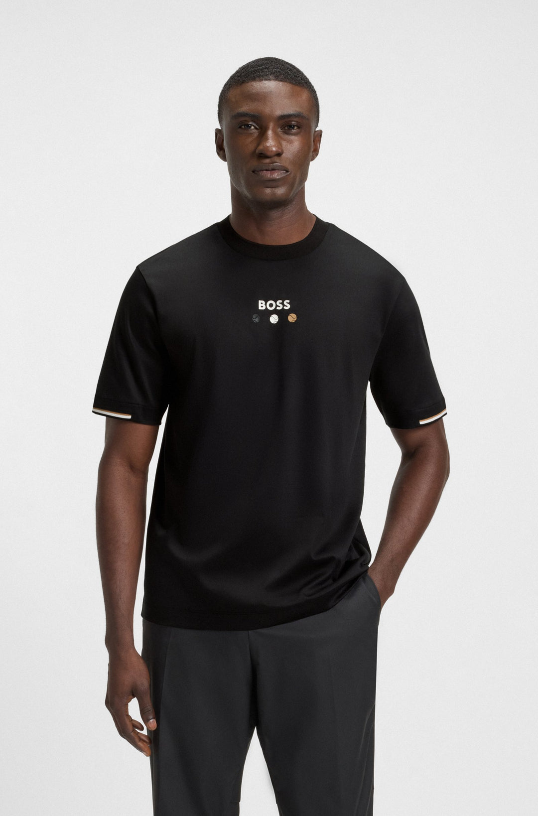 BOSS T-Shirts Regular Fit - TEE BOSS OPEN 25 50545292- Concorde Fashion#color_black-001