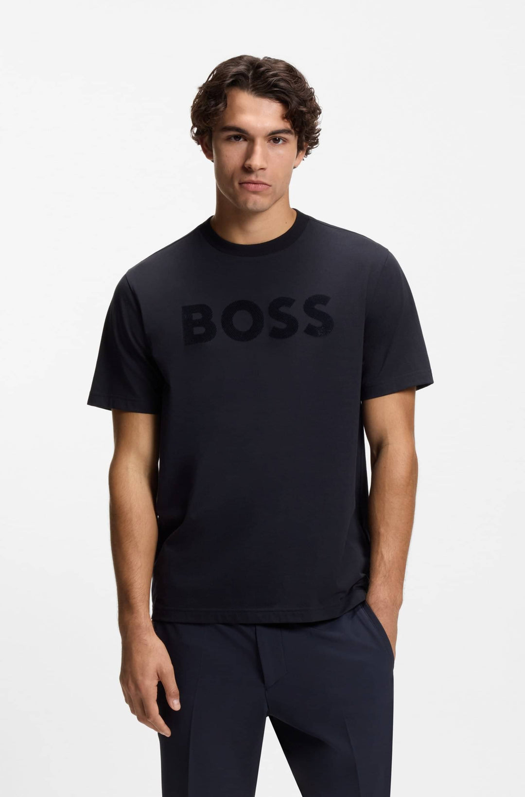 BOSS T-Shirts Relaxed Fit - TS_ICONIC LOGO 50553636- Concorde Fashion#color_navy-402