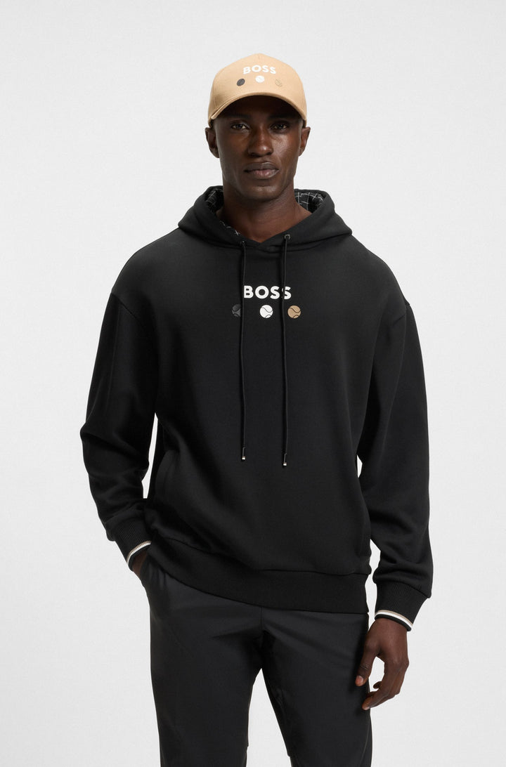 BOSS Hoodies Regular Fit - HOODIE BOSS OPEN 25 50545708- Concorde Fashion#color_black-001