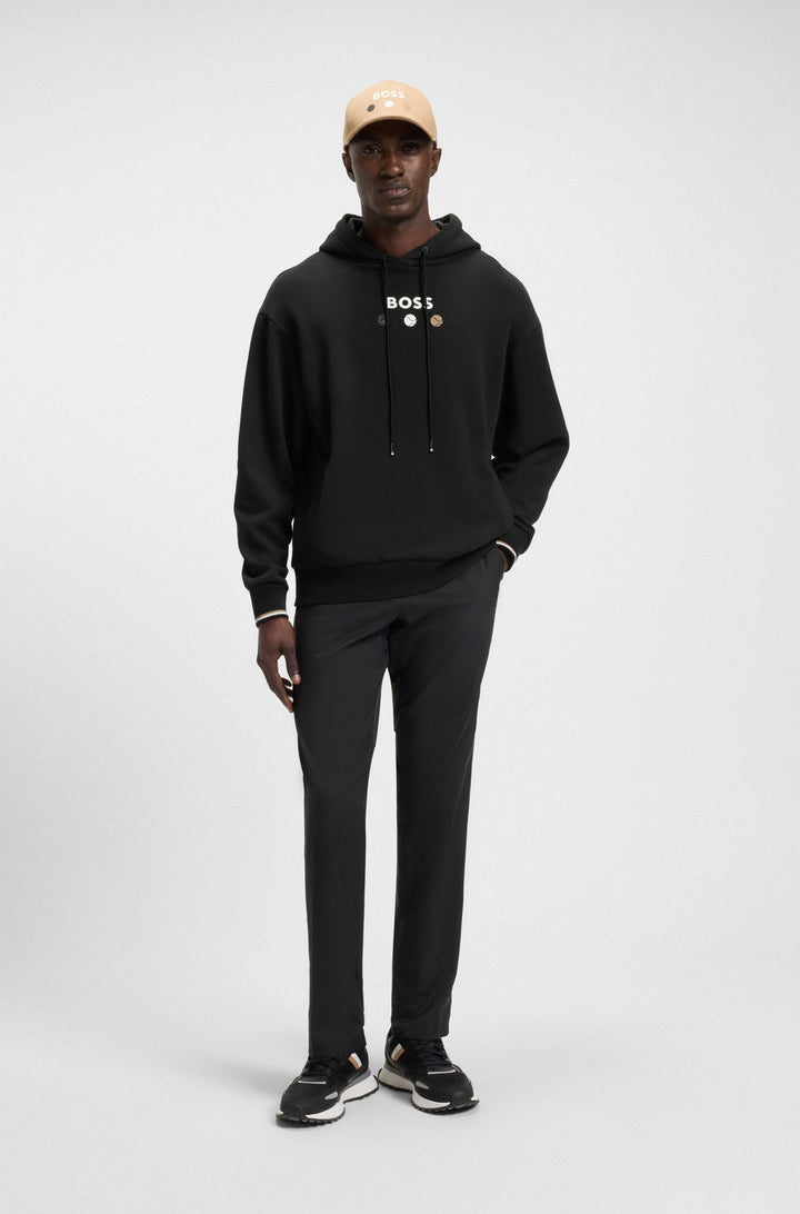 BOSS Hoodies Regular Fit - HOODIE BOSS OPEN 25 50545708- Concorde Fashion#color_black-001