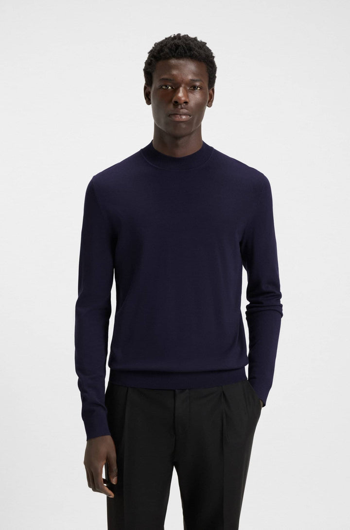 HUGO Sweaters Slim Fit - SAN MARC-CV 50546856- Concorde Fashion#color_navy-418