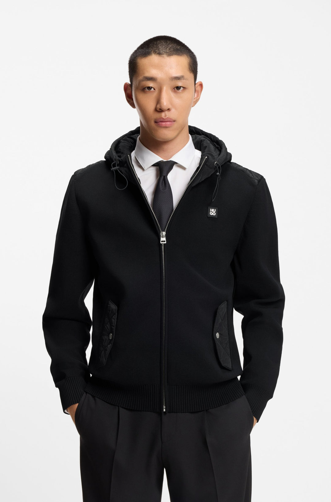 HUGO Casual Jackets Regular Fit - SYLON 50547003- Concorde Fashion#color_black-001