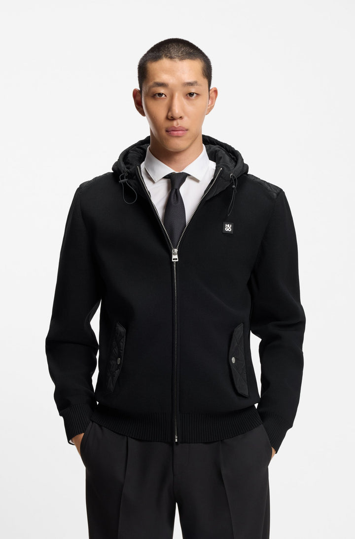 HUGO Casual Jackets Regular Fit - SYLON 50547003- Concorde Fashion#color_black-001