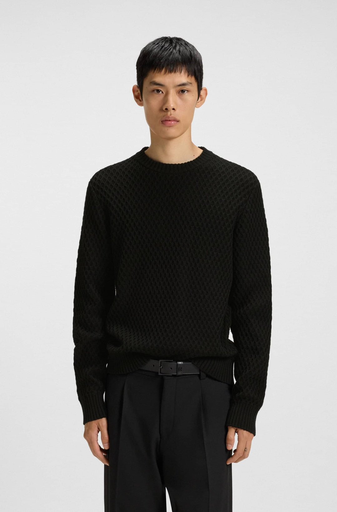 HUGO Sweaters Regular Fit - SYER 50546995- Concorde Fashion#color_black-001
