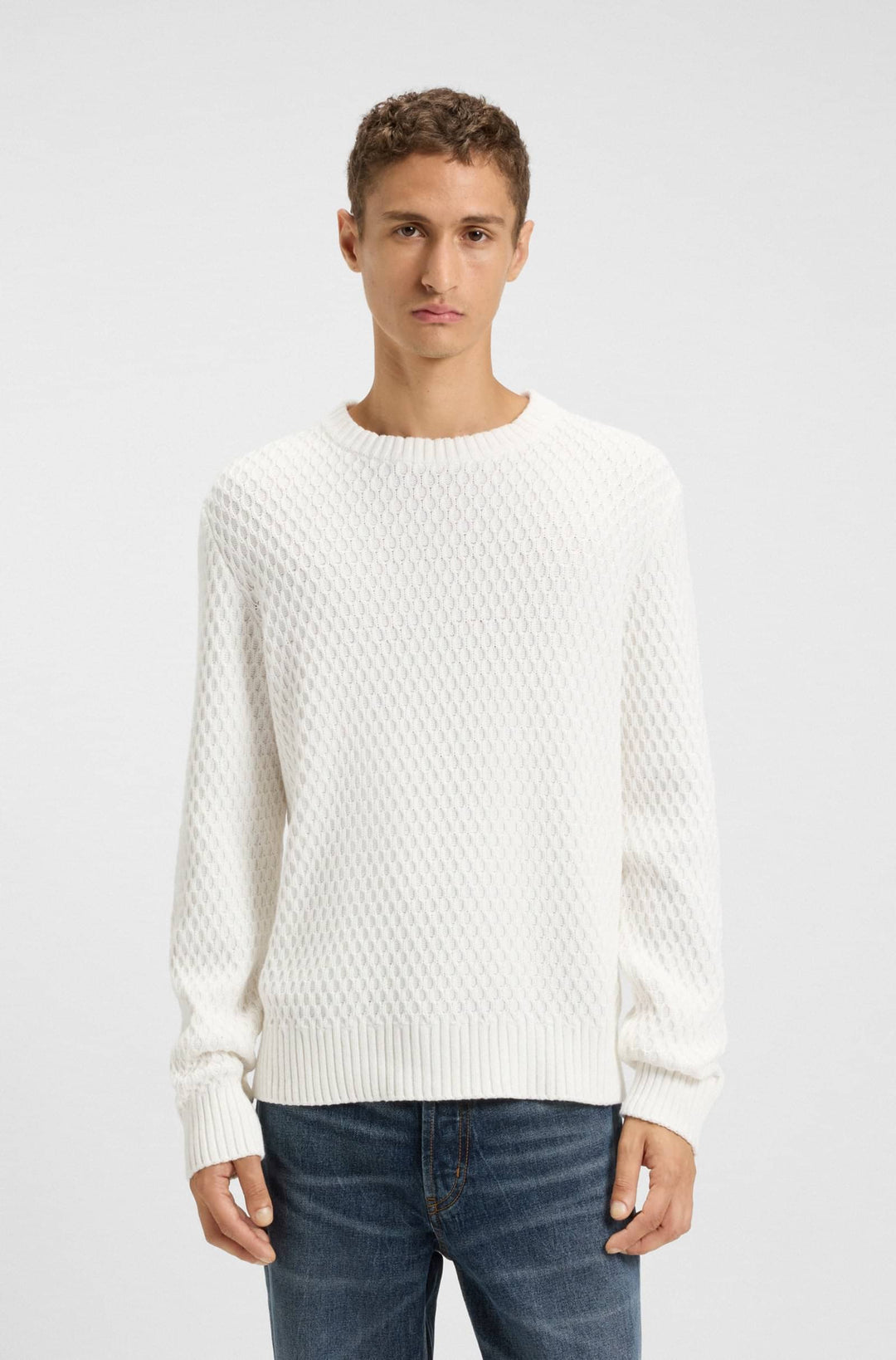 HUGO Sweaters Regular Fit - SYER 50546995- Concorde Fashion#color_white-102